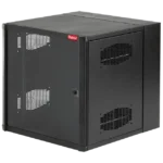 Gabinete AccessPlus de Montaje en Pared de 19in, Rieles Numerados y Roscados #10-32, Puerta con Ventana de Seguridad, 600 mm de Ancho, 762 mm de Profundidad, 26 UR, Color Negro