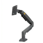 Brazo Ajustable para Monitor Ergonómico / Compatible con Monitores de 17" - 30" / Capacidad de Peso hasta 9 kg / Rotación 360° / Inclinación +85° a  -30° / Giro 180° / Ajuste de Resorte de Gas / Color Gris