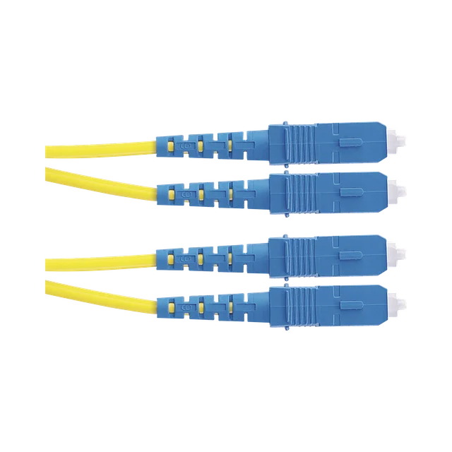 F923RSNSNSNM005-h Jumper de Fibra Optica Monomodo 9/125 OS2, SC-SC Duplex, OFNR (Riser), Color Amarillo, 5 Metros (16.40 Pies) - Image 1