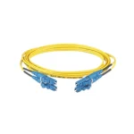 Jumper de Fibra Optica Monomodo 9/125 OS2, LC-LC Duplex, OFNR (Riser), Color Amarillo, 2 Metros - Image 2