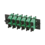 Placa Acopladora de Fibra Optica FAP, Con 12 Conectores SC/APC (12 Fibras), Para Fibra Monomodo OS1/OS2, Color Verde