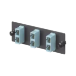Placa Acopladora de Fibra Optica FAP, Con 3 Conectores SC Duplex (6 Fibras), Para Fibra Multimodo OM3/OM4, Color Aqua - Image 2