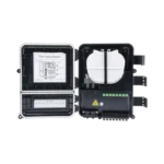 Caja de Distribución de Fibra Óptica para 24 Empalmes, con 8 acopladores SC/APC simplex, Exterior IP55, Color Negro - Image 6