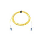 Jumper de Fibra Óptica Monomodo (OS2), XGLO, Riser, LC/UPC-LC/UPC Simplex, ONFR, Color Amarillo, 3 Metros