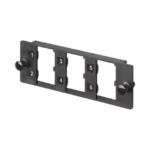 Placa Modular FAP de 6 Puertos Mini-Com, Acepta Módulos de Fibra Óptica, Cobre o Audio y Video, Color Negro
