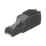 Plug RJ45 UTP, Instalación Recta, Terminación en Campo Certificable, Compatible con Cat5e, Cat6 y Cat6A, Color Negro
