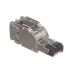 Plug RJ45 Blindado, Instalación Recta, Terminación en Campo Certificable, Compatible con Cat5e, Cat6 y Cat6A, Color Plata, Paquete de 10 Piezas - Image 3