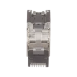 Plug RJ45 Blindado, Instalación Recta, Terminación en Campo Certificable, Compatible con Cat5e, Cat6 y Cat6A, Color Plata, Paquete de 10 Piezas - Image 4