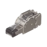 Plug RJ45 Blindado, Instalación Recta, Terminación en Campo Certificable, Compatible con Cat5e, Cat6 y Cat6A, Color Plata, Paquete de 10 Piezas - Image 2