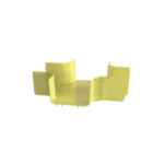 Accesorio de 4 Vías Horizontal, Con Ángulos a 90º, Para Canaletas FiberRunner™ 6X4, Color Amarillo - Image 4