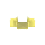 Accesorio de 4 Vías Horizontal, Con Ángulos a 90º, Para Canaletas FiberRunner™ 6X4, Color Amarillo