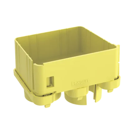 Tapa con 2 Salidas a Tubo de 1.5in (38mm), Para uso con Canaletas 4X4 FiberRunner™, Color Amarillo