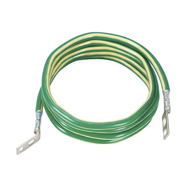GJ6144UH-h Jumper para Aterrizar Equipos, 6 AWG, con Terminal Doblada a 45 Grados, Para Conexión a Tierra y Terminal Recta Para Equipos, 3.6 m de Largo - Image 1