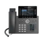 Teléfono IP Wi-Fi, Grado Operador, 6 líneas SIP con 6 cuentas, pantalla a color 4.3", puertos Gigabit, Bluetooth, PoE, codec Opus, IPV4/IPV6 con gestión en la nube GDMS