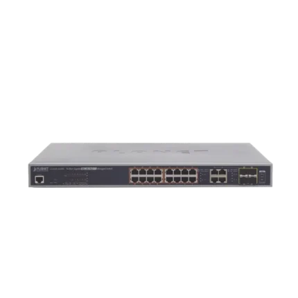 Switch administrable L2, 16 puertos 10/100/1000T Ultra PoE + 4 puertos Gigabit Combo TP/SFP