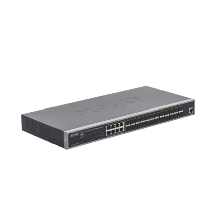 Switch Administrable Capa 2 con Fuente de Alimentación Redundante, 24 Puertos SFP Gigabit 100/1000X, 8 Puertos Combo RJ45 Gigabit.
