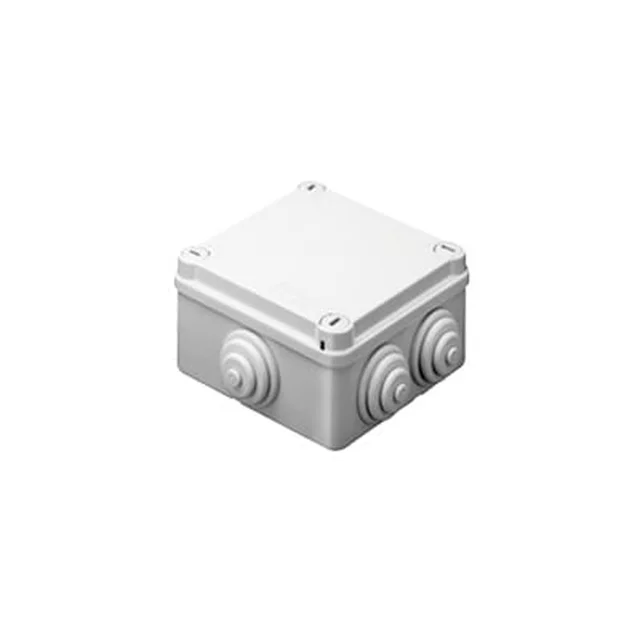 GW-44-024-11502 Caja Estanca de PVC Para Derivación y Conexión, 6 Entradas, Tapa con Tornillo de 1/4" de Vuelta, 100x100x50 mm (Área Interna), Uso Exterior IP55, Material que no Propaga el Fuego y Libre de Hálogenos - Image 1
