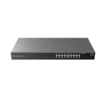Switch Gigabit PoE+ Administrable / 16 puertos 10/100/1000 Mbps + 4 Puertos SFP Uplink / Hasta 240W / Compatible con GWN Cloud.
