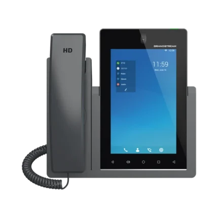 Teléfono IP Android 11, 16 líneas SIP con 16 cuentas, pantalla táctil  7", puertos Gigabit, Wi-Fi, Bluetooth, PoE, codec Opus, IPV4/IPV6 con gestión en la nube GDMS