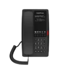 Teléfono IP WI-FI para Hotelería, Puerto USB-A para carga, 5 teclas programables para servicio rápido (Hotline), plantilla personalizable con PoE