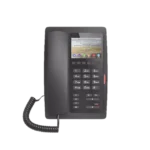 (H5 Color Negro) Teléfono IP Hotelero de gama alta, pantalla LCD de 3.5 pulgadas a color, 6 teclas programables para servicio rápido (Hotline), PoE - Image 5