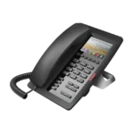 (H5 Color Negro) Teléfono IP Hotelero de gama alta, pantalla LCD de 3.5 pulgadas a color, 6 teclas programables para servicio rápido (Hotline), PoE