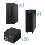UPS Trifásico de 30 kVA/27 kW, Topología Online Doble Conversión, Voltaje de 208/220 Vca de L-L, Respaldo de 5 Minutos al 100% de Carga, Incluye Módulo y Banco de Baterías - Image 2