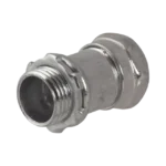 Conector Recto Compresión de Acero Galvanizado para Pared Delgada de 3/4" .
