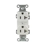 Contacto Dúplex 20 A, 125 V,  2 Polos, 3 Hilos, Cableado Posterior y  Lateral, Color Blanco (Nema 5-20R). - Image 3