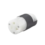 Conector Entrada Recta/ 20 A 125V/ 2 Polos 3 Hilos/ Nema 5-20 R/ Grado Industrial- Comercial / Color Negro-Blanco.
