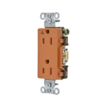 Contacto Dúplex Conexión a Tierra Aislada/ 15A 125V/ 2 polos 3 Hilos/ Nema 5-15R /Grado Comercial Decorativo/ Color Naranja. - Image 2