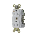Contacto Dúplex Conexión a Tierra Aislada/ 20 A 125 V/ 2 polos 3 Hilos/ Color Blanco/ Nema 5- 20R/ Grado Industrial.