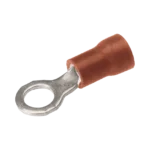 Zapata Terminal de Ojillo  para Tornillo 1/8 in (3 mm) calibre 22-16 AWG con aislamiento de vinilo.