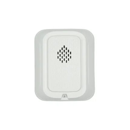 Sirena para Montaje en Pared, 12 a 24 Vcc, Color Blanco, Nuevo Diseño Moderno y Elegante y Menor Consumo de Corriente