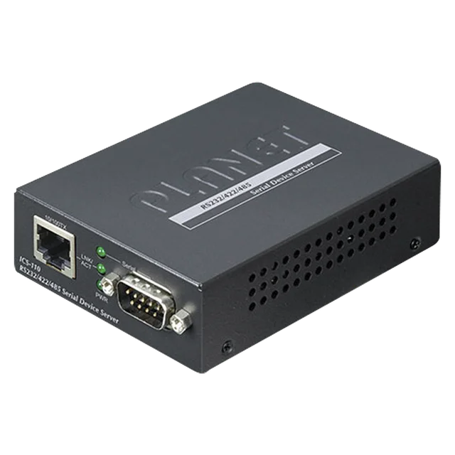 ICS110-h Convertidor de Medios de RS-232/ RS-422/ RS-485 a Fast Ethernet, Administración Web, SNMP y Telnet - Image 1