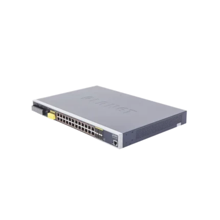 Switch PoE Industrial Capa 3, Con 24 Puertos PoE Gigabit  802.3af/at, 4 Puertos SFP Compartidos 100 / 1000X, Soporta temperaturas extremas de -40 ~ 75°C