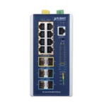 Switch Industrial Capa 3 de 8 Puertos 10/100/1000T PoE 802.3bt, 2 Puertos SFP 1 G/2.5 G, 4 Puertos SFP 10G, Instalación en Pared o Puerto DIN. - Image 3