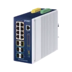 Switch Industrial Capa 3 de 8 Puertos 10/100/1000T PoE 802.3bt, 2 Puertos SFP 1 G/2.5 G, 4 Puertos SFP 10G, Instalación en Pared o Puerto DIN. - Image 2