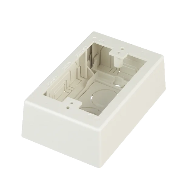 JBX3510IWA-h Caja de Pared Superficial, uso Universal con Placas de Pared, Con Cinta Adhesiva, Color Blanco Mate - Image 1