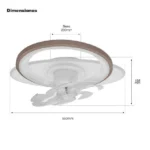 Ventilador de Techo con Luminario LED de 110 V CA 50/60 Hz /  88 W / 3 Tonos de Luz (6500 - 4 000 - 2 700 K) / Con giro 360° / Diámetro 550 mm / 6 Velocidades / Dimeable. - Image 5