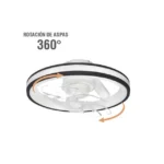 Ventilador de Techo con Luminario LED de  110 V CA 50/60 Hz /  88 W /4500 Lm / 6500 - 4 000 - 2 700 K /3 Tonos de Luz / 501 mm / 6 Velocidades / Dimeable / Color Blanco y Negro. - Image 5
