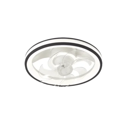 Ventilador de Techo con Luminario LED de  110 V CA 50/60 Hz /  88 W /4500 Lm / 6500 - 4 000 - 2 700 K /3 Tonos de Luz / 501 mm / 6 Velocidades / Dimeable / Color Blanco y Negro.