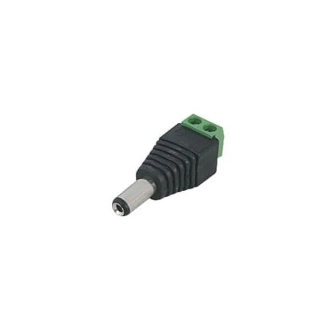 JR52det Adaptador Macho Tipo Jack de 3.5 mm (0.14 Pulgadas) Polarizado de 12 Vcc / Terminales Tipo Tornillo / Polarizado (+/-) / Ideal para Cámaras de Video Vigilancia - Image 1