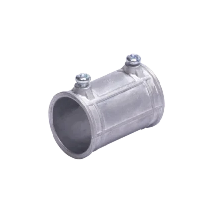 Cople 1 1/2" (38mm) con tornillo pared delgada galvanizado etiqueta verde
