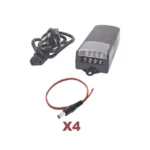 Kit con fuente EPCOM con salida de 12 Vcc a 5 Amper con 4 salidas / Incluye conectores - Image 2