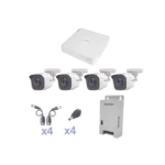 KIT TurboHD 1080 Lite / DVR 4 Canales / 4 Cámaras Bala (exterior 2.8 mm) / Transceptores / Conectores / Fuente de Poder Profesional - Image 2