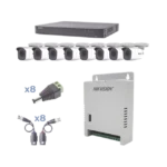 KIT TurboHD 1080p / DVR 8 Canales / 8 Cámaras Bala (exterior 2.8 mm) / Transceptores / Conectores / Fuente de Poder Profesional hasta 15 Vcc para Larga Distancias - Image 3