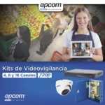 KIT TurboHD 1080p / DVR 8 Canales / 8 Cámaras Eyeball (exterior 2.8 mm) / Transceptores / Conectores / Fuente de Poder Profesional hasta 15 Vcc para Larga Distancia - Image 2