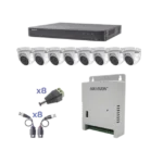 KIT TurboHD 1080p / DVR 8 Canales / 8 Cámaras Eyeball (exterior 2.8 mm) / Transceptores / Conectores / Fuente de Poder Profesional hasta 15 Vcc para Larga Distancia - Image 3