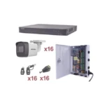KIT TurboHD 1080p / DVR 16 Canales / 16 Cámaras Bala (exterior 2.8 mm) / Transceptores / Conectores / Fuente de Poder Profesional - Image 2